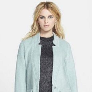 NWT Glamorous Boucle Teddy wool coat sage green M